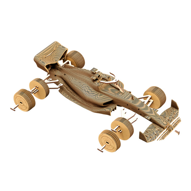 Cartonic 3D Racing Car Sculpture Puzzle detail