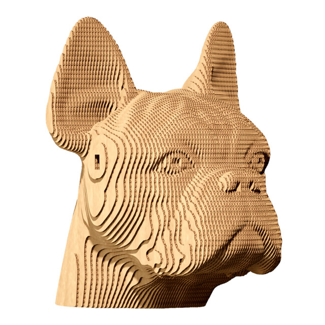 Cartonic 3D Bulldog Sculpture Puzzle angle