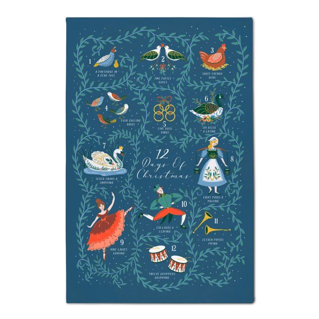 Ulster Weavers 12 Days of Christmas Cotton Tea Towel