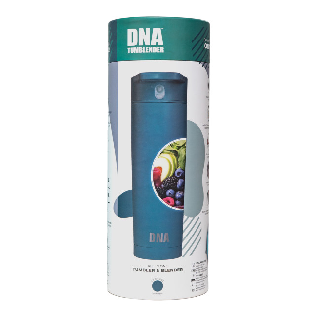 DNA Portable Cordless Tumblender, 160W - Storm Blue packaging