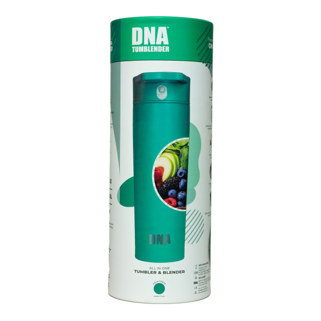 DNA Portable Cordless Tumblender, 160W - Aqua Green packaging