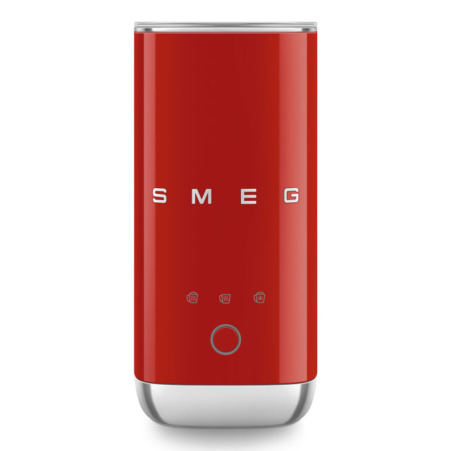 Smeg Electric Milk Frother, 180ml - Fiery Red angle