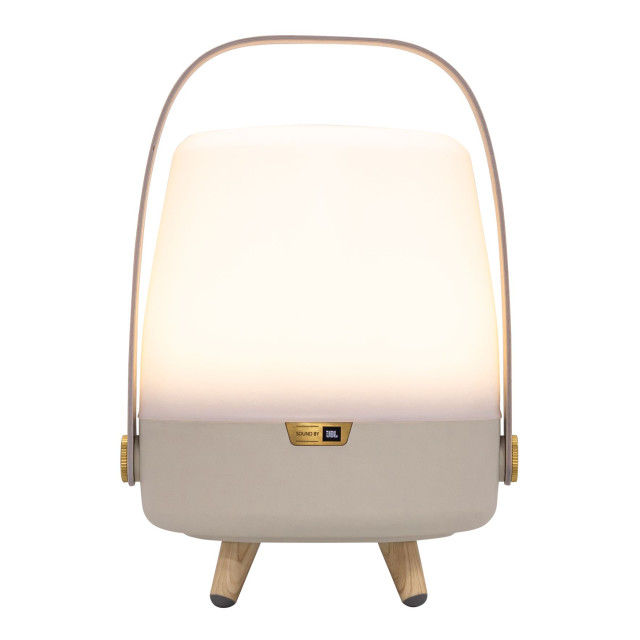 Kooduu Lite-Up Play Mini JBL Speaker & Lamp - White/Sand