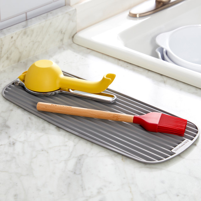KitchenAid Slim Drying Mat with utensils