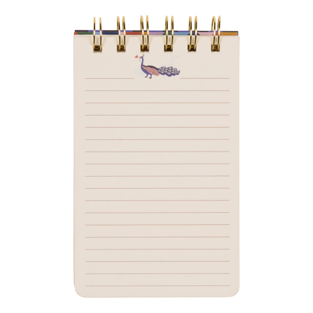 Designworks Ink A Dopo Peacock Twin Wire Notepad angle