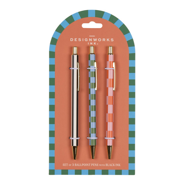 Designworks Ink A Dopo Pens, Set of 3 - Stripes and Checks