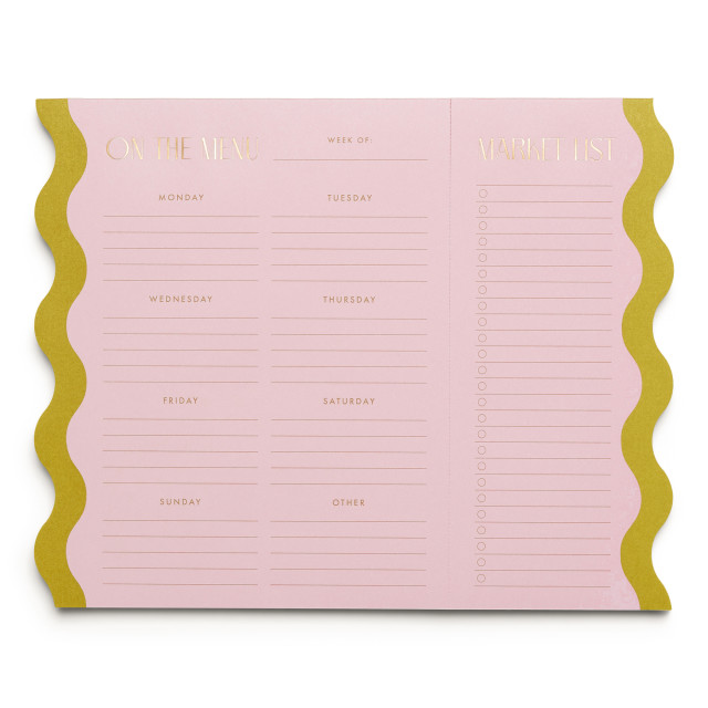 Designworks Ink Meal Planner Notepad with Magnets - Pink & Chartreuse