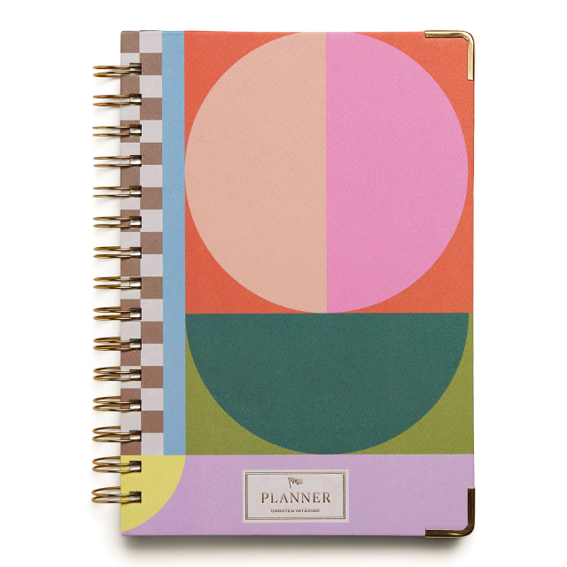 Designworks Ink Geo Checks 13-Month Undated Planner