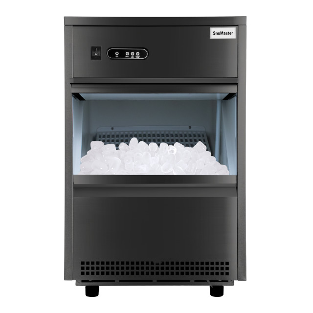 SnoMaster Black Plumbed-In Bullet Ice-Maker, 26kg angle