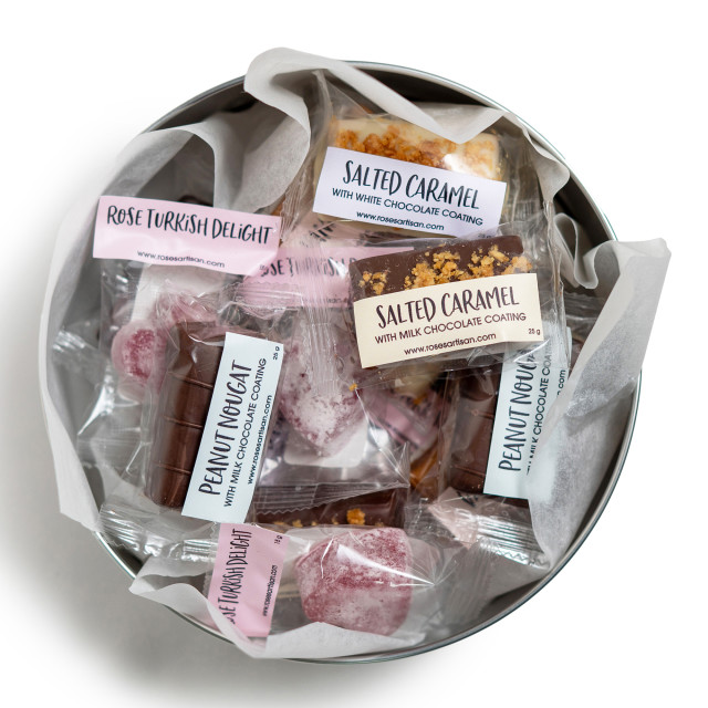 Rose's Delicacies Mixed Treats Tin, 360g angle