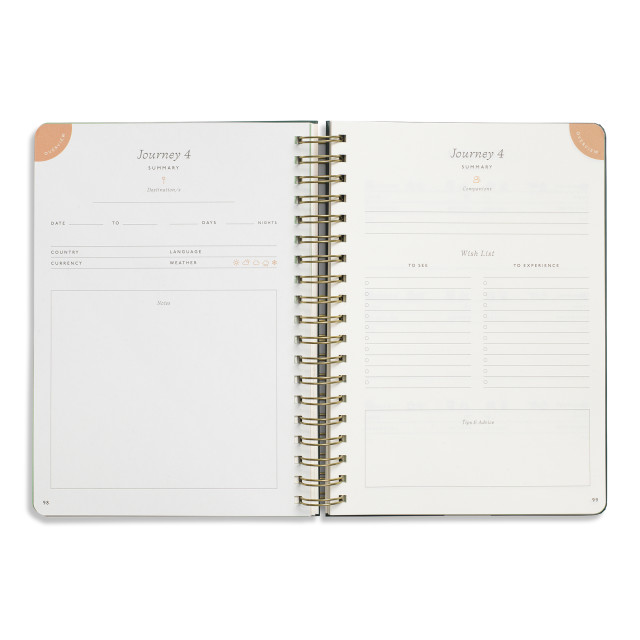 Papier Off Piste Green Travel Journal angle