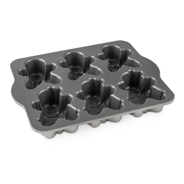 Nordic Ware Gingerbread Kids Cakelet Pan angle