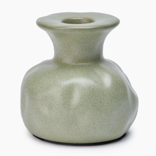 Thread Office Sage Bubble Ceramic Dinner Candle Holder - Short