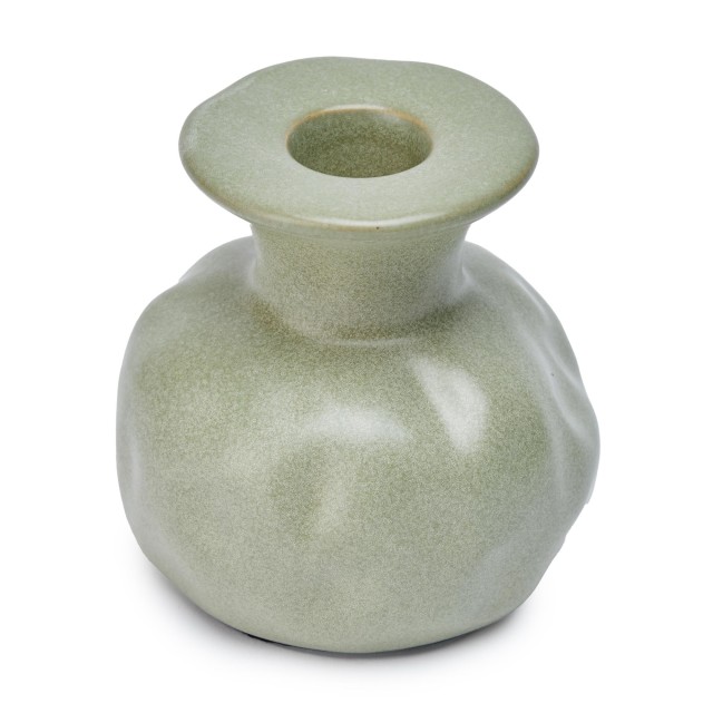 Thread Office Sage Bubble Ceramic Dinner Candle Holder - Short