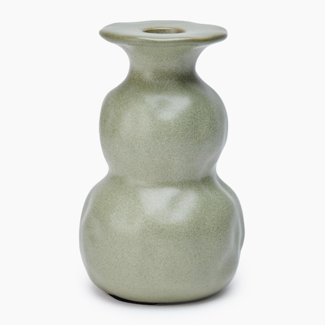 Thread Office Sage Bubble Ceramic Dinner Candle Holder - Tall