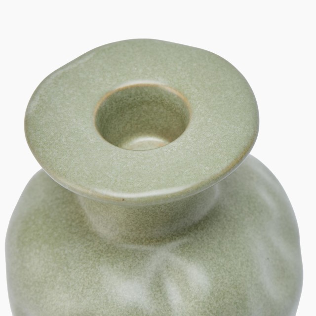 Thread Office Sage Bubble Ceramic Dinner Candle Holder - Short