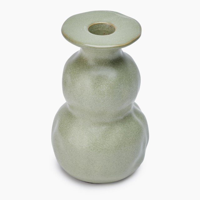 Thread Office Sage Bubble Ceramic Dinner Candle Holder - Tall