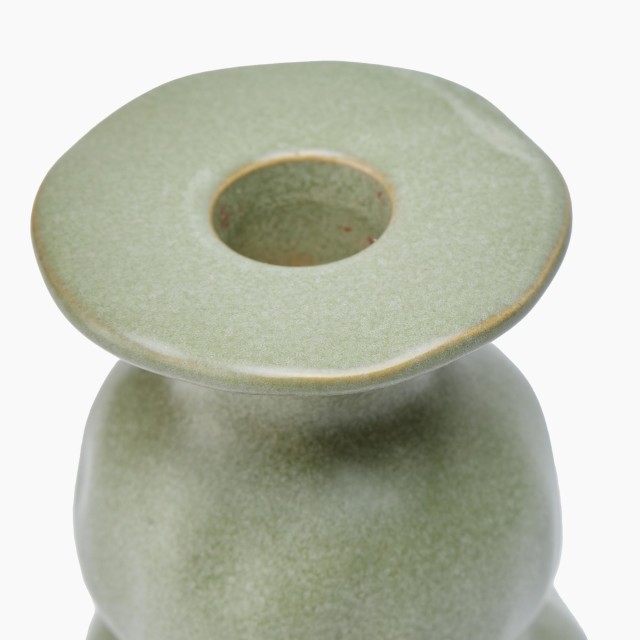 Thread Office Sage Bubble Ceramic Dinner Candle Holder - Tall