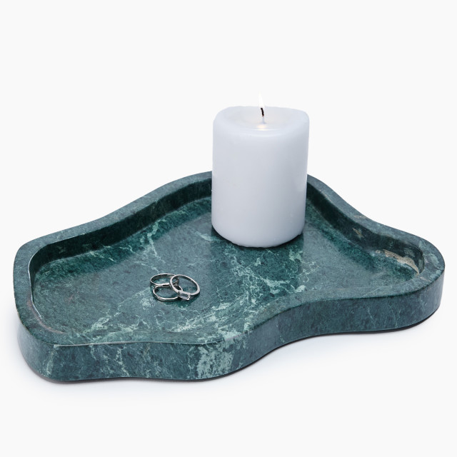 Thread Office Green Marble Organic Decorative Tray