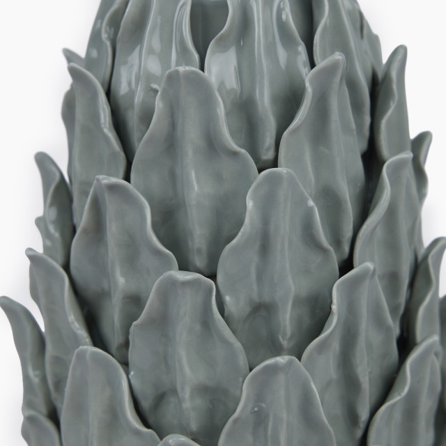 Thread Office Sea Foam Inclay Leaves Ceramic Vessel