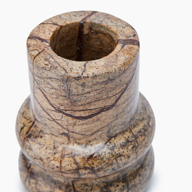 Thread Office Brown Marble Dinner Candle Holder