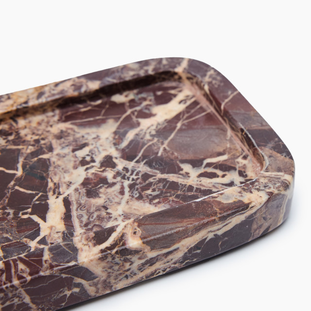 Thread Office Brown Marble Decorative Tray