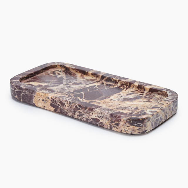 Thread Office Brown Marble Decorative Tray