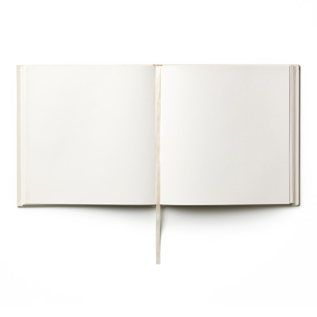 Printworks Beige Wedding Guest Book angle