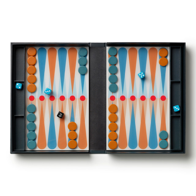 Printworks Classic Art of Backgammon - Anthracite angle