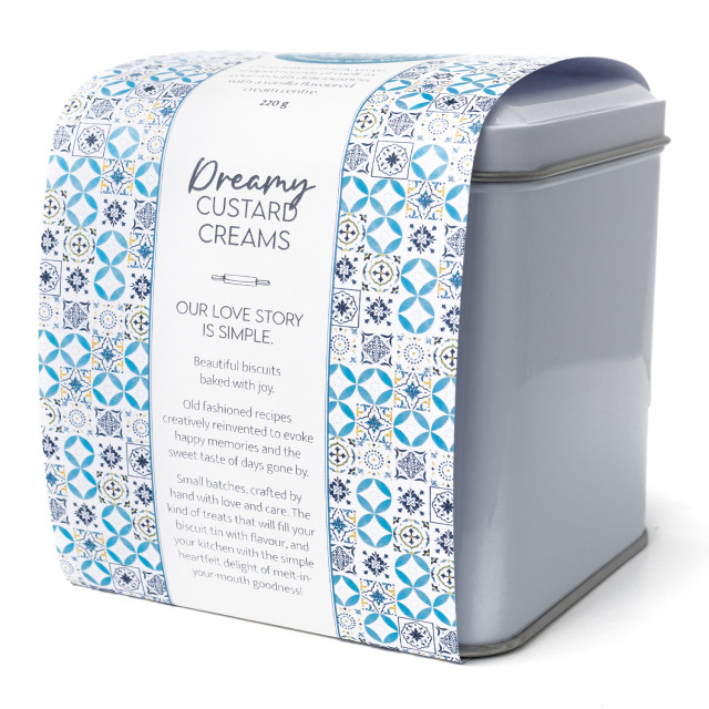 The Biscuitry Dreamy Custard Creams in Small Biscuit Gift Tin, 250g angle