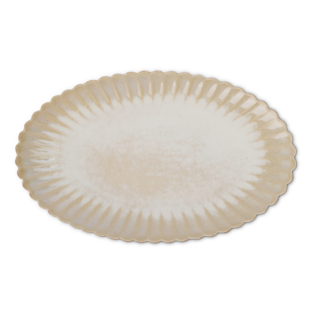 Humble & Mash Quiet Luxury Stoneware Shell Platter, 43cm top view