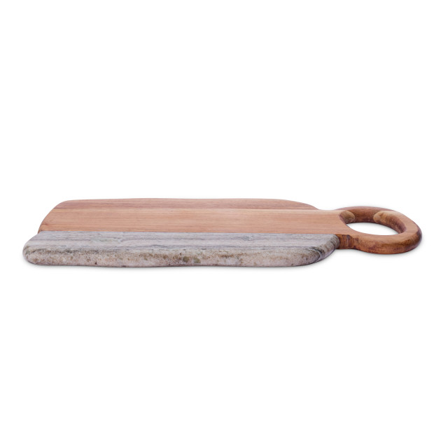 Humble & Mash Marble & Wood Serving Board side view