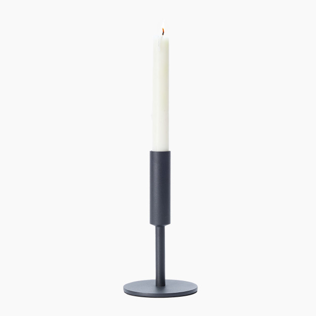 Thread Office Black Iron Single Dinner Candle Holder - Short
