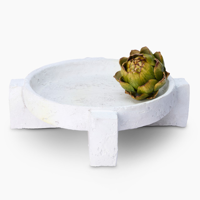 Thread Office Mag Oxide Footed Decorative Bowl with fruit