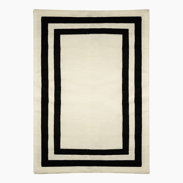 Thread Office Black Frame Area Rug, 160cm x 230cm