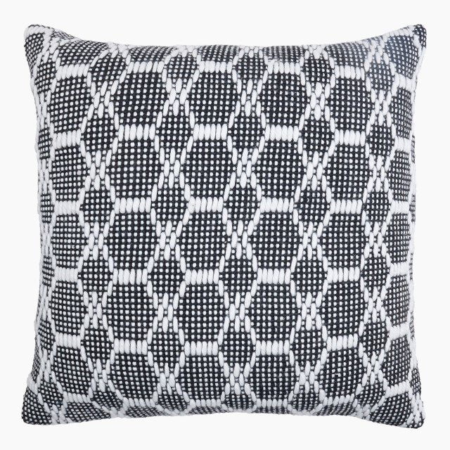 Thread Office Monochrome Woven Honeycomb Scatter Cushion, 60cm x 60cm