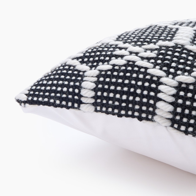 Thread Office Monochrome Woven Honeycomb Scatter Cushion, 60cm x 60cm