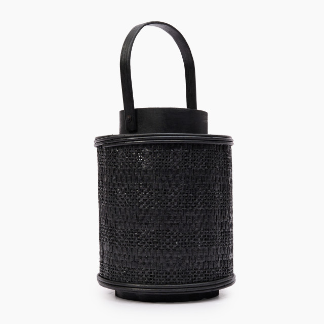 Thread Office Black Mesh Woven Bamboo Lantern, 20cm