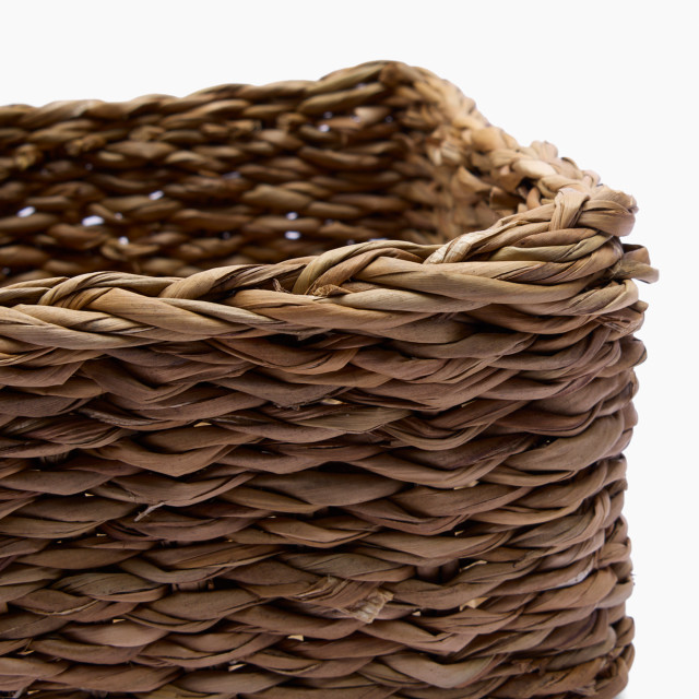 Thread Office Seagrass Baskets with Handles, Set of 5
