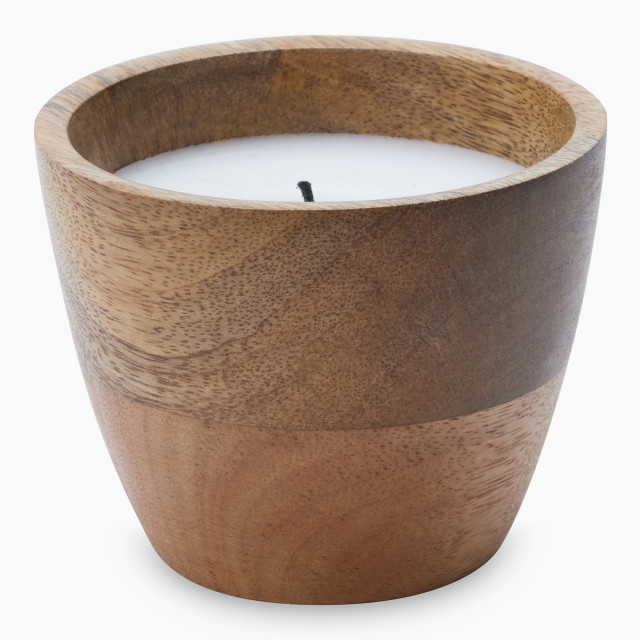 Thread Office Wooden Filled Candle