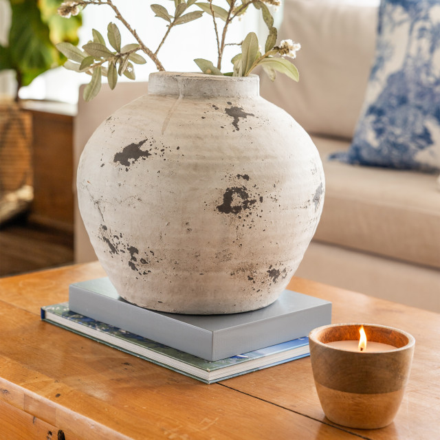 Thread Office Wooden Filled Candle