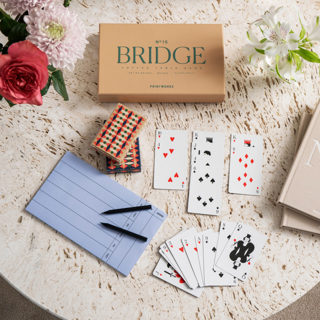 Printworks Bridge Playing Cards Set on the table