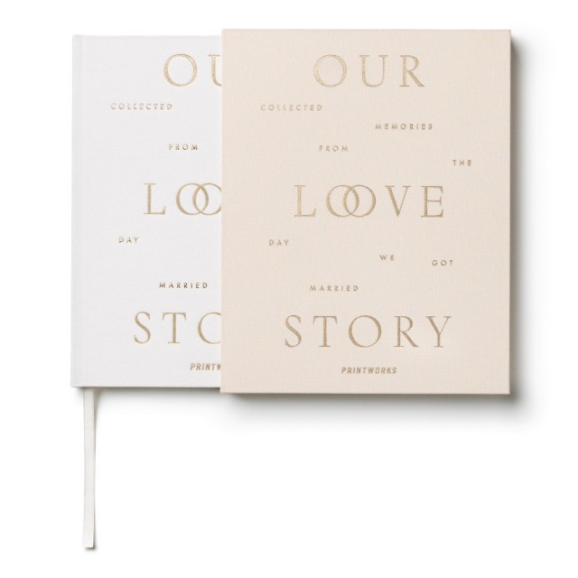 Printworks Our Love Story Wedding Journal angle