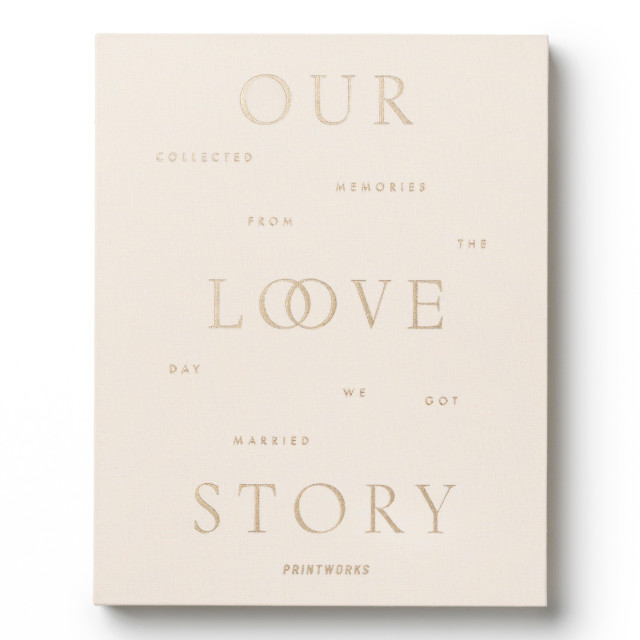 Printworks Our Love Story Wedding Journal angle