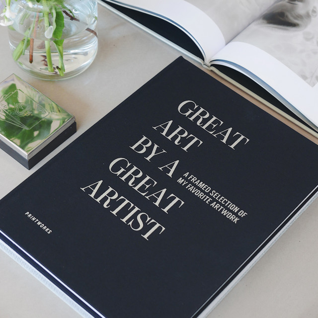 Printworks Great Art Frame Book - Black on the coffee table