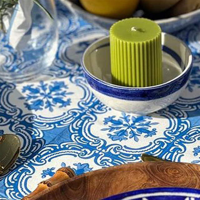 Tavola Floral Tile Paper Table Runners, Pack of 4