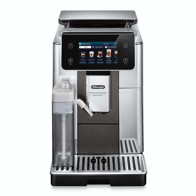 DeLonghi PrimaDonna Aromatic Bean to Cup Coffee Machine, ECAM630.75.TM angle