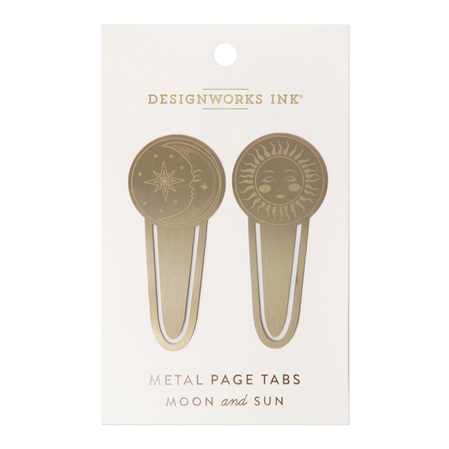 Designworks Ink Celestial Brass Page Tabs, Set of 2