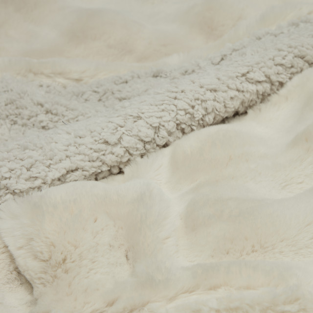 Thread Office Luxury Fur Blanket, 200cm x 220cm - Ivory 