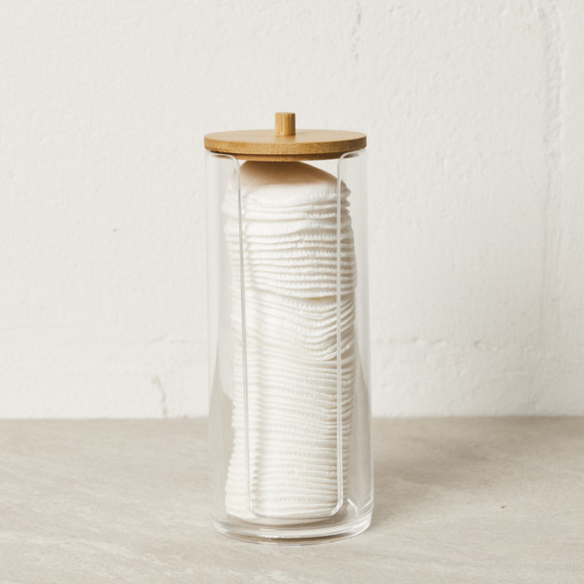 Thread Office Bamboo & Acrylic Cotton Pad Holder